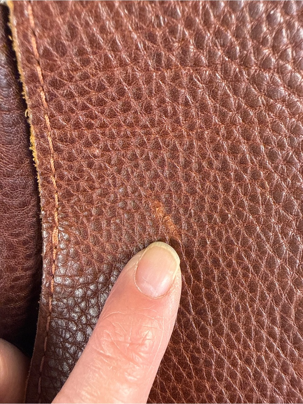 Portland Leather Chestnut Brown Pebbled Leather Crossbody - Picture 11 of 11